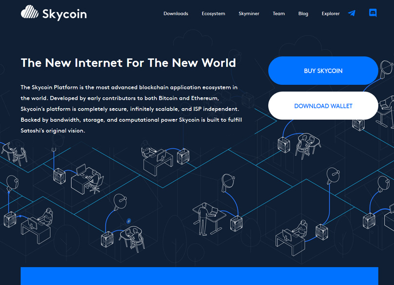 เว็บไซต์ Skycoin