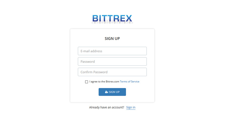 Регистр Bittrex