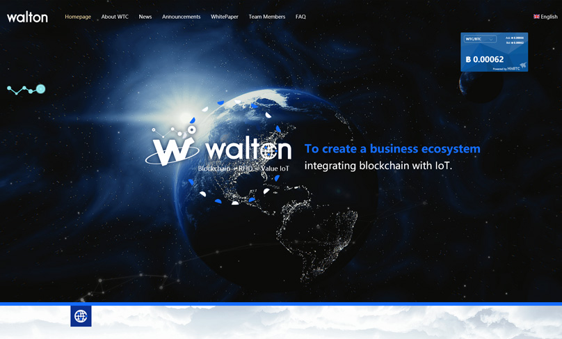 Уебсайт на Waltonchain