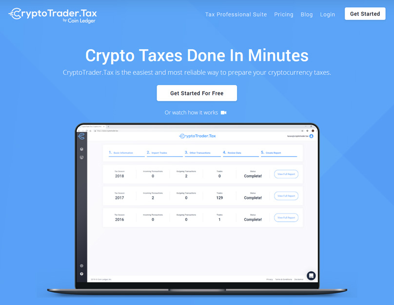 หน้าแรกของ Cryptotrader.tax