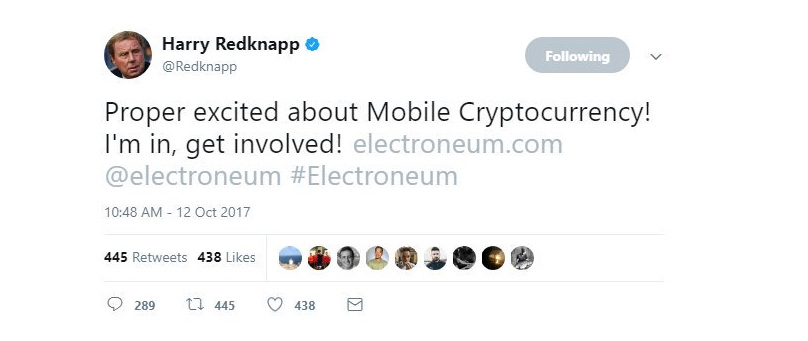 Harry Redknapp Cryptocurrency